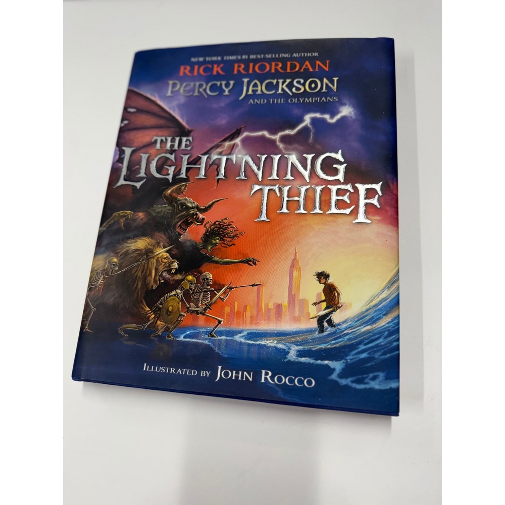 Rick Riordan Percy Jackson The Lightning Thief Book 1 John Rocco Illustrated PB - Picture 2 of 2